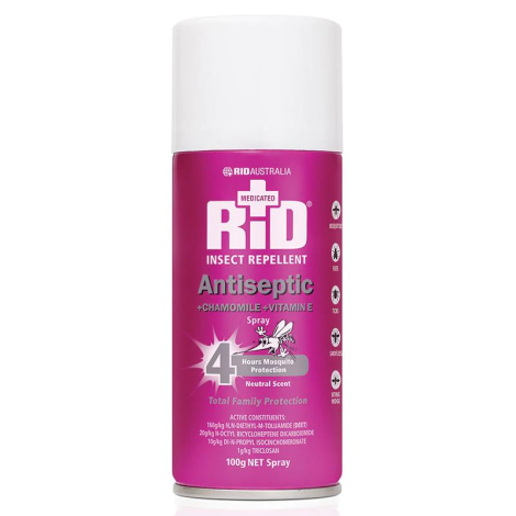 RID Bite Relief Insect Repellent Aerosol 150g + Antiseptic - 228100 , 