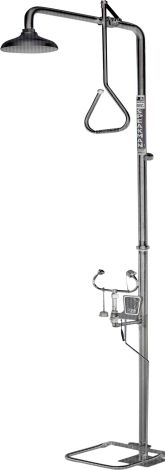 Combination Shower & Aerated Eye Wash Free Standing - hand and foot operated - SE679 , 
