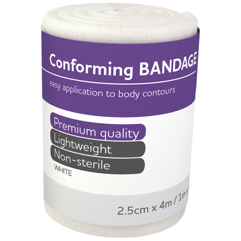 AEROFORM Conforming Bandage 2.5cm x 4M Wrap/12 - AF25 by Aero Healthcare, 