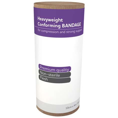 AEROFORM Heavyweight Conforming Bandage 10cm x 4M Wrap/12 - AFH100 by Aero Healthcare, 