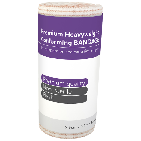 AEROFORM Premium Heavyweight Conforming 7.5cm x 4.5M Wrap/12 - AFHP75 by Aero Healthcare,