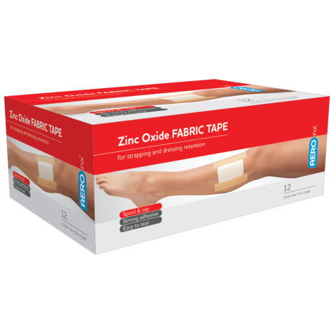 AEROFIX Zinc Oxide Tape 2.5cm x 5M Box/12 - AFT25 by Aero Healthcare, 