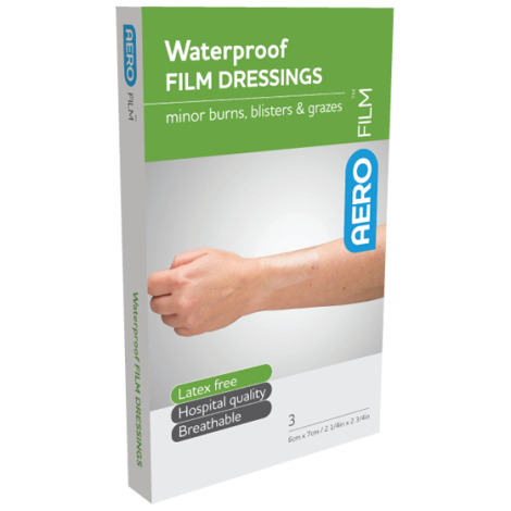 AEROFILM Waterproof Film Dressing 6 x 7cm Box/3 (GST FREE) - AFW0063 by Aero Healthcare,