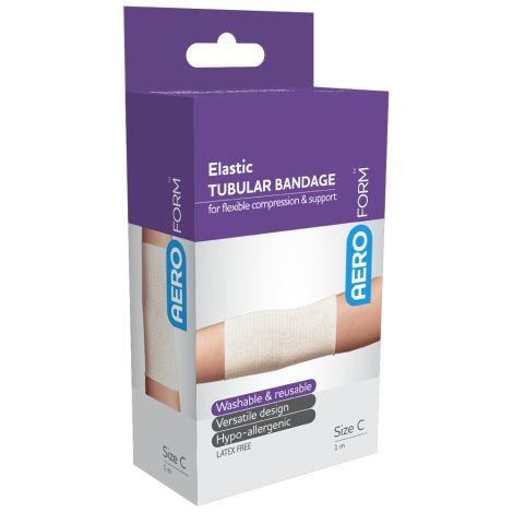 AEROFORM Size C Adult Limbs Elastic Tubular Bandage 7cm x 1M - AGC01 by Aero Healthcare,