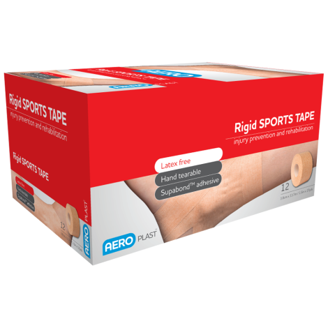 AEROPLAST Rigid Sports Tape 3.8cm x 13.7M Box/12 - APRT38 by Aero Healthcare, 