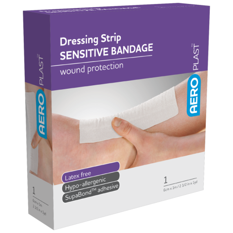 AEROPLAST Sensitive Dressing Strip 6cm x 1M - APS610 by Aero Healthcare, 
