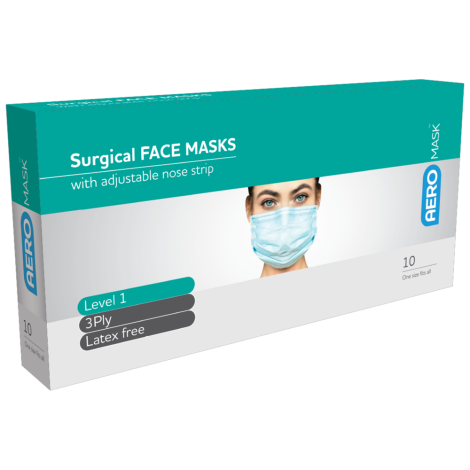 AEROMASK Level 2 Surgical Mask Box/10 - ASM10 by Aero Healthcare,