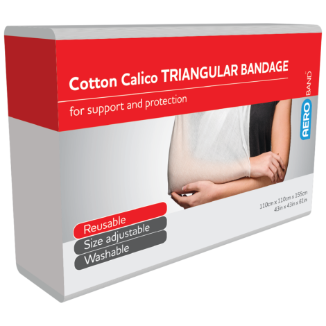 AEROBAND Cotton Calico Triangular Bandage 110 x 110 x 155cm Bag/10 - ABC10 by Aero Healthcare,