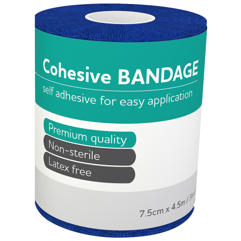 AEROBAN Cohesive Bandage 7.5cm x 4.5M Wrap/12 - ABCH75 by Aero Healthcare,
