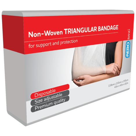 AEROBAND Non-Woven Triangular Bandage 110 x 110 x 155cm Bag/10 - ABN10 by Aero Healthcare,