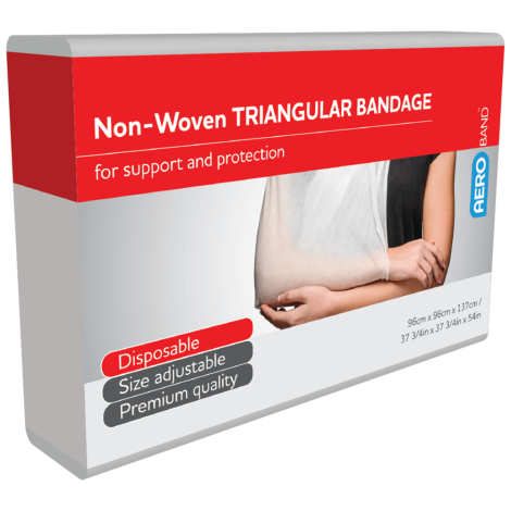 AEROBAND Non-Woven Triangular Bandage 96 x 96 x 137cm Bag/10 - ABN96 by Aero Healthcare,