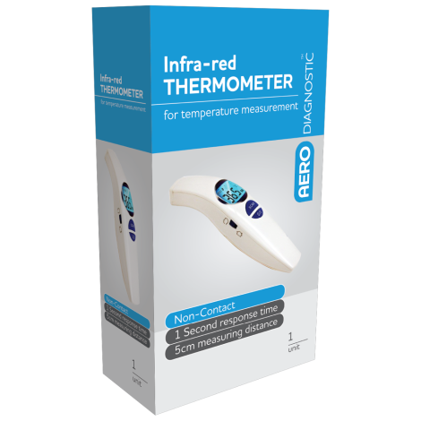 AERODIAGNOSTIC Slimline Infrared Forehead Thermometer - ADT10 by Aero Healthcare,