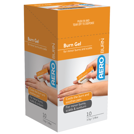 AEROBURN Burn Gel Sachet 3.5g pack/10 (GST FREE) - AB310 by Aero Healthcare, 