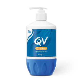QV Cream 500g Pump - Squalene Moisturiser, Dry Skin - 10123 by QV,