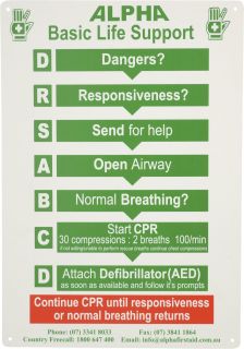 Sign - Emergency Response (CPR) Size 300 x 450mm P - 197 , 