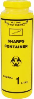 Sharps Container 1L Round without Bracket - 400143 ,