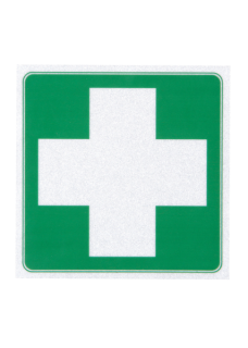 First Aid Cross Square Sticker - 4403 , 