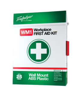 WM1 Workplace First Aid Kit Wallmount - Plastic Case by Trafalgar - 876479 by Trafalgar,