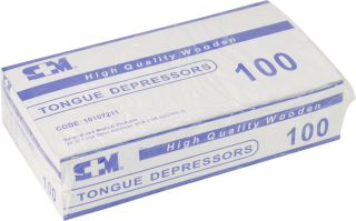 Tongue Depressors - Box of 100 Wooden Throat Sticks - 99100 ,