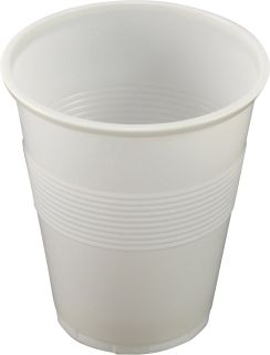 White Plastic Cups 200ml (50) - Marbig Disposable - 992381 ,
