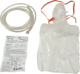 Adult Non Rebreather Mask with Tubing & Reservoir Bag - 99252 , 