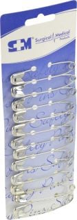 Safety Pins - (Size 3) 52mm (Single card of 12) - 995450 ,