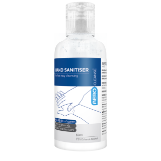 AEROCLEANSE 70% Alcohol Hand Sanitiser Flip-top Bottle 60mL - ACG060 by Aero Healthcare, 