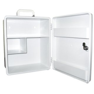 AEROCASE Small White Plastic Cabinet with Key Latch 26 x 32 x 14cm - AKP0031 by Aero Healthcare,