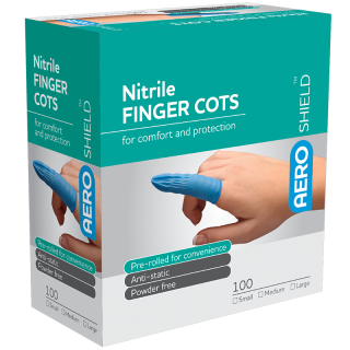 AEROSHIELD X-Large Nitrile Finger Cots Box/100 - ASN100-XL by Aero Healthcare,