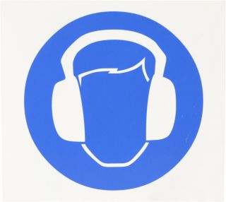 Sign - Symbol Only (Hearing Protection) 180 x 180mm P S/A - BS11B , 