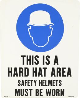 Sign - Safety Helmet Must Be Worn 250 x 300mm P - BS2A ,