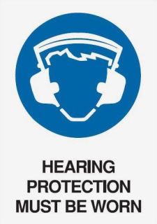 Sign - Wear Hearing & Face Protection In This Area 480 x 600mmP - BSN9 , 