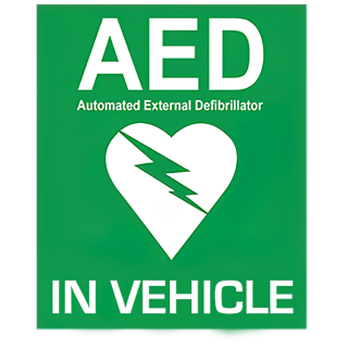 CARDIACT AED In Vehicle Window Sticker 10 x 12cm - CA-08 by CARDIACT,
