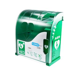 CARDIACT Green Outdoor Connected AED Cabinet 42 x 38 x 15cm - CC-100W by CARDIACT,