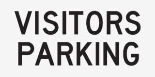 Sign - Visitors Parking 400 x 200mm P - P20 , 