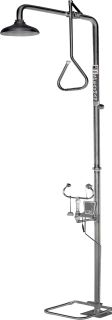 Combination Shower & Aerated Eye Wash Free Standing - hand and foot operated - SE679 ,