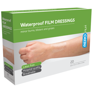 AEROFILM Waterproof Film Dressing 6 x 7cm Box/20 (GST FREE) - AFW00620 by Aero Healthcare,