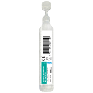 AEROWASH Sodium Chloride Eyewash Ampoule 15ml Box/500 - AW1000 by Aero Healthcare, 