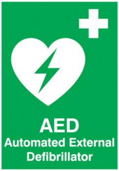 Sign - AED 300 x 400mm P - 480008 , 