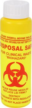 Sharps Container 150ml Round with Screw Lid - 99717 ,