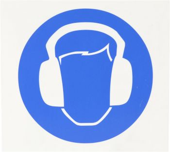 Sign - Symbol Only (Hearing Protection) 180 x 180mm P S/A - BS11B , 