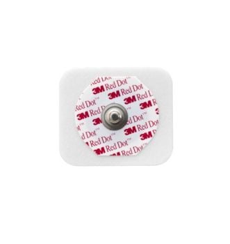 3M 2560 Red Dot Monitoring Electrodes (50) with Foam Tape, Sticky Gel & Press Stud - 400265 , 