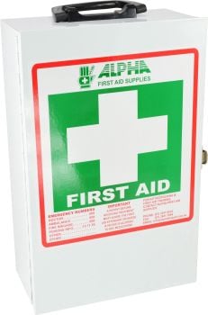 General Purpose Kit in a Metal Wall Mount SFE - 95055 by Alpha First Aid,