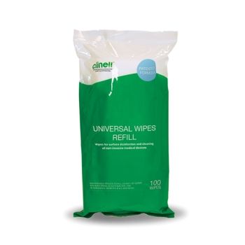 Clinell Universal Wipes Refill Packet 100 - CWTUB100RAUS , 