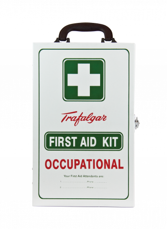 National Workplace First Aid Kit Wall Mount Metal Case by Trafalgar - 101560 , 