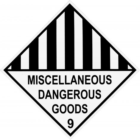 Sign - Miscellaneous Dangerous Goods 250 x 250mm M - 480004 , 