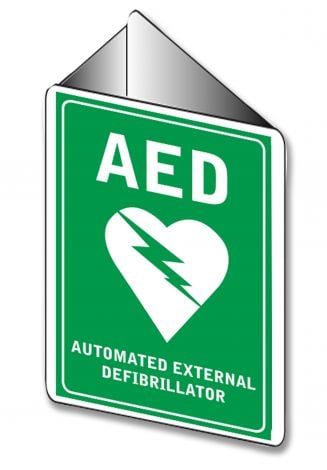 Sign - AED Wall Angle Bracket ARC Recommendations 225 x 225mm - 480028 , 