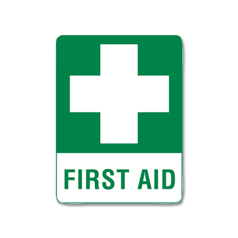 Medium Poly First Aid Sign 45 x 30cm - 501LSP , 