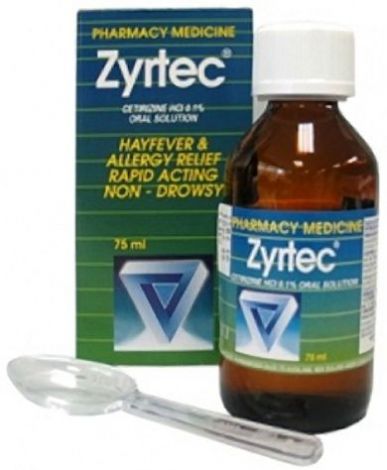 Zyrtec Solution 1mg/ml 75ml *S2 RESTRICTED MEDICINE* - 98904 , 