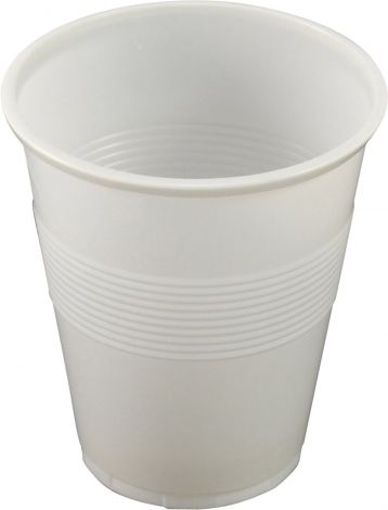 White Plastic Cups 200ml (50) - Marbig Disposable - 992381 , 